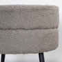 Voir la diapositive 4 : Venture Home Venture Home Pouf Pot 40x40x40 cm Teddy Noir et gris