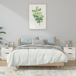 VIDAXL Tables de chevet 2 pcs Blanc Bois d'ingenierie