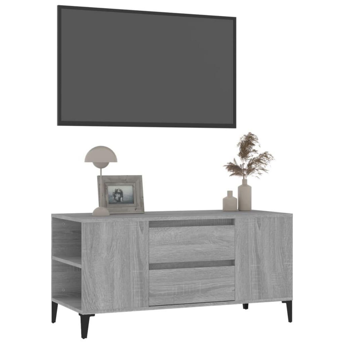 VIDAXL Meuble TV Sonoma gris 102x44,5x50 cm Bois d'ingenierie
