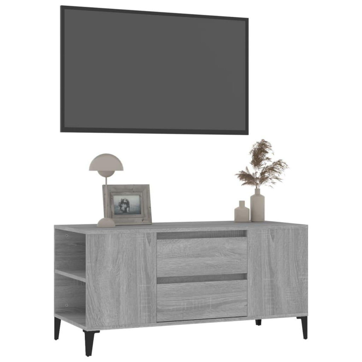 VIDAXL Meuble TV Sonoma gris 102x44,5x50 cm Bois d'ingenierie