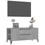 Voir la diapositive 4 : VIDAXL Meuble TV Sonoma gris 102x44,5x50 cm Bois d'ingenierie
