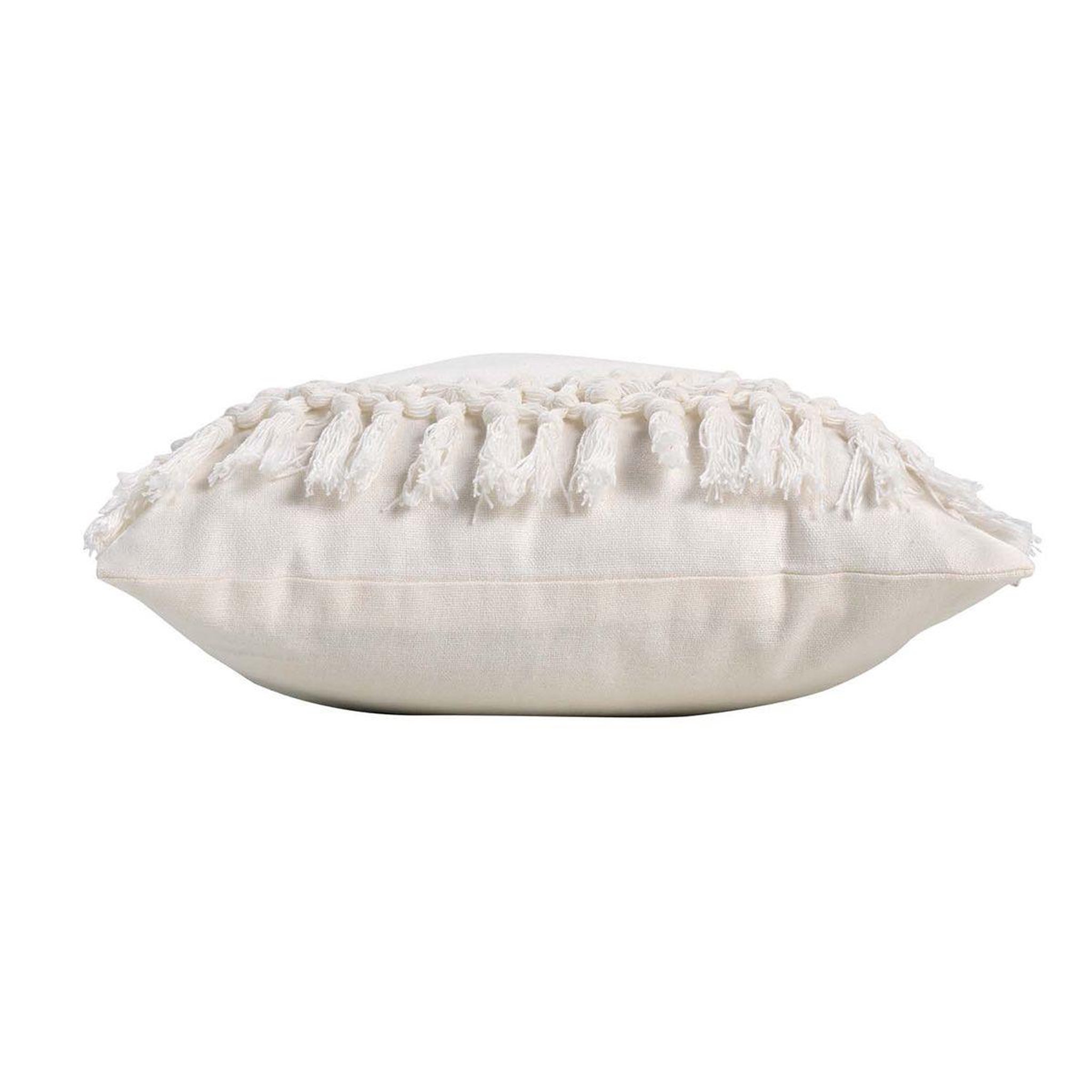 Voir la diapositive 2 : Douceur d'Intérieur Coussin déco à franges  salma  30x50cm naturel
