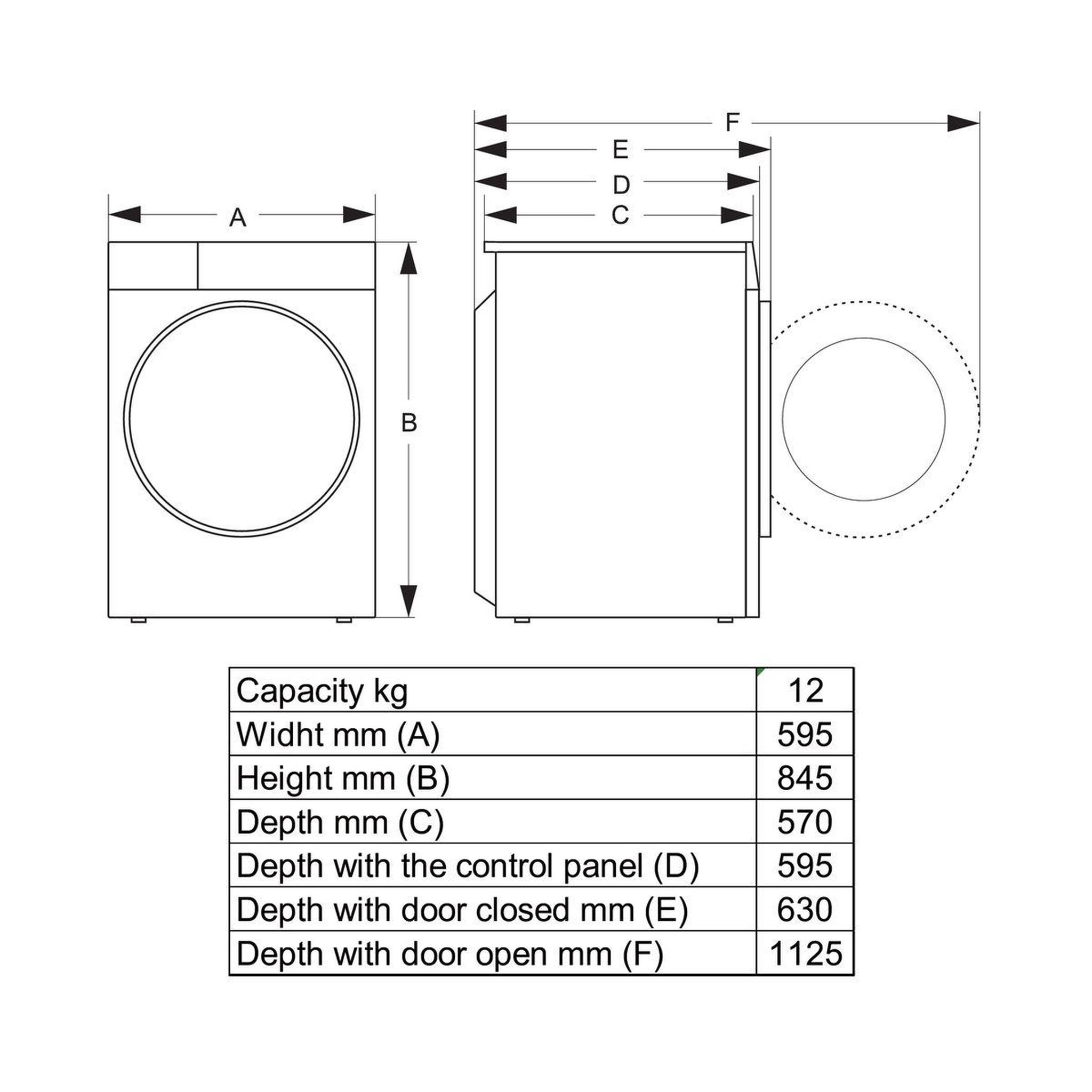 Voir la diapositive 5 : Hisense Lave linge hublot wf7i1248bbr - 12 kg - 1400 tr/min - classe a - moteur induction - autodosage - connecté wifi- noir