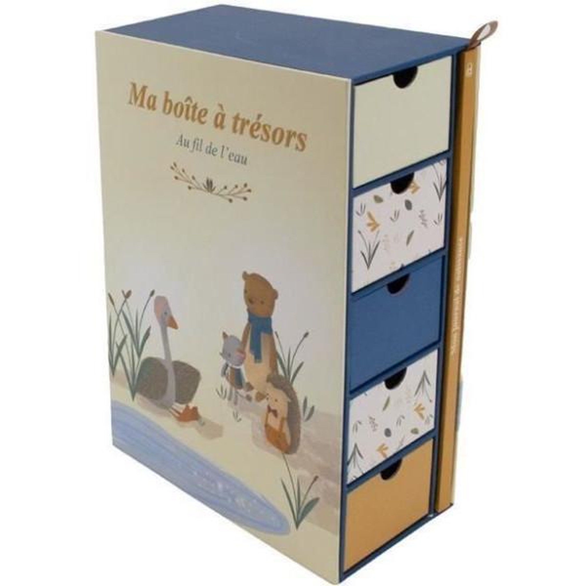 DOMIVA Coffret - DOMIVA - AU FIL DE L'EAU - Boîte a trésors + Journal de naissance