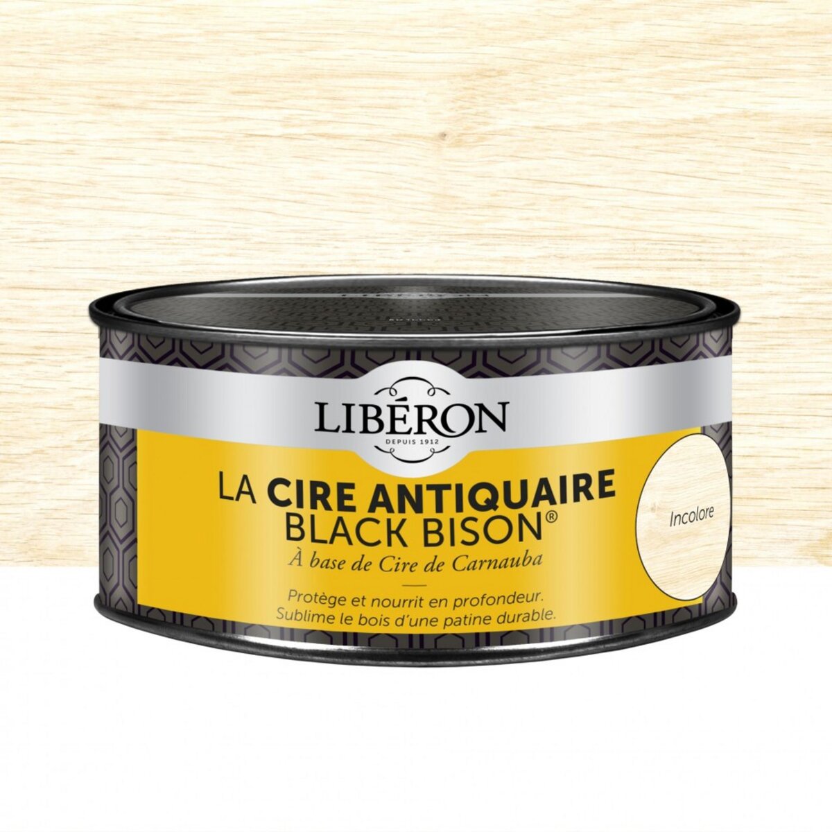 Liberon Cire en pâte meuble et objets Antiquaire black bison® LIBERON, incolore 0.5 l
