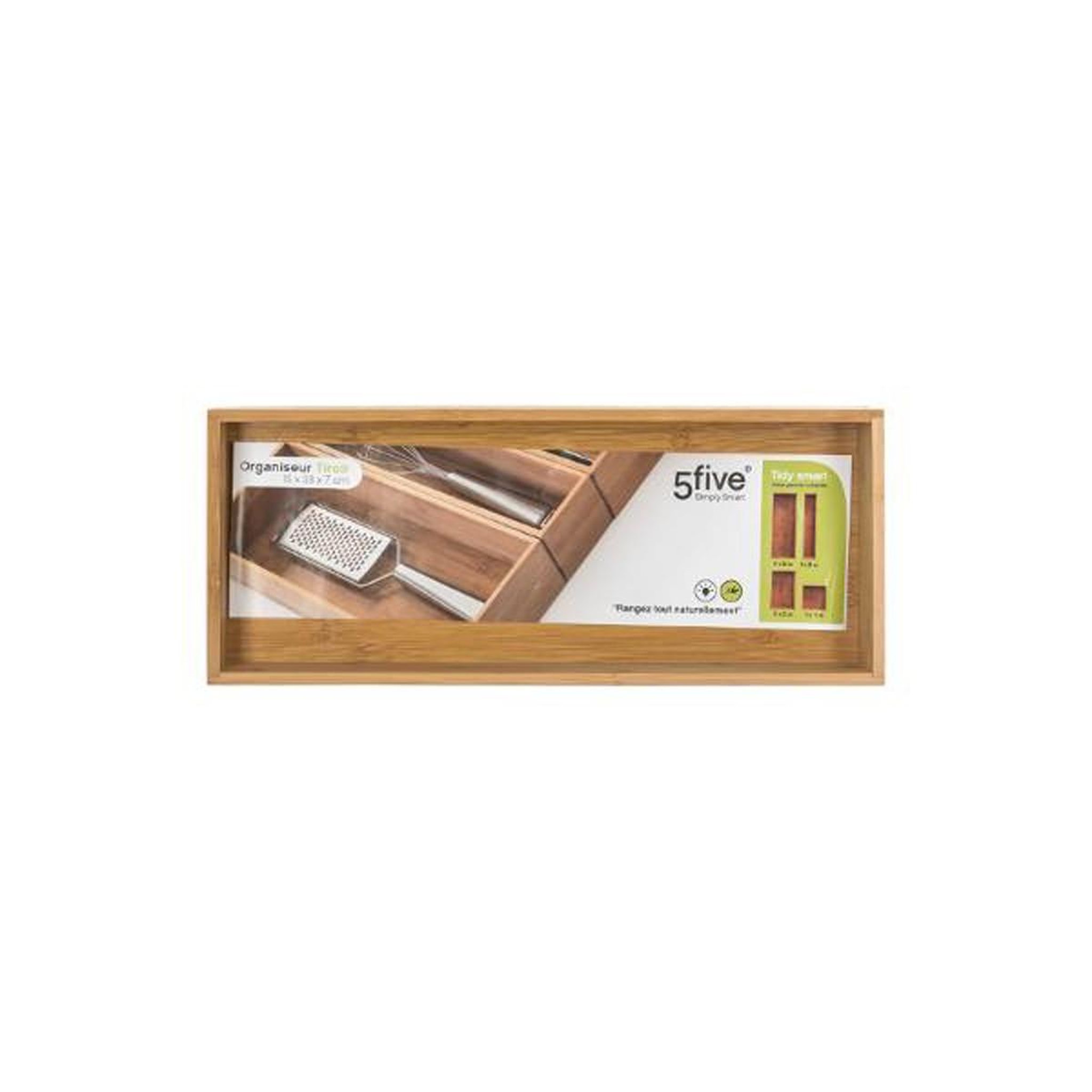 Voir la diapositive 3 : FIVE Organisateur en bambou  tidy smart  15x38cm naturel