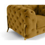 Voir la diapositive 5 : LISA DESIGN Camden - fauteuil chesterfield en velours - pieds en métal doré