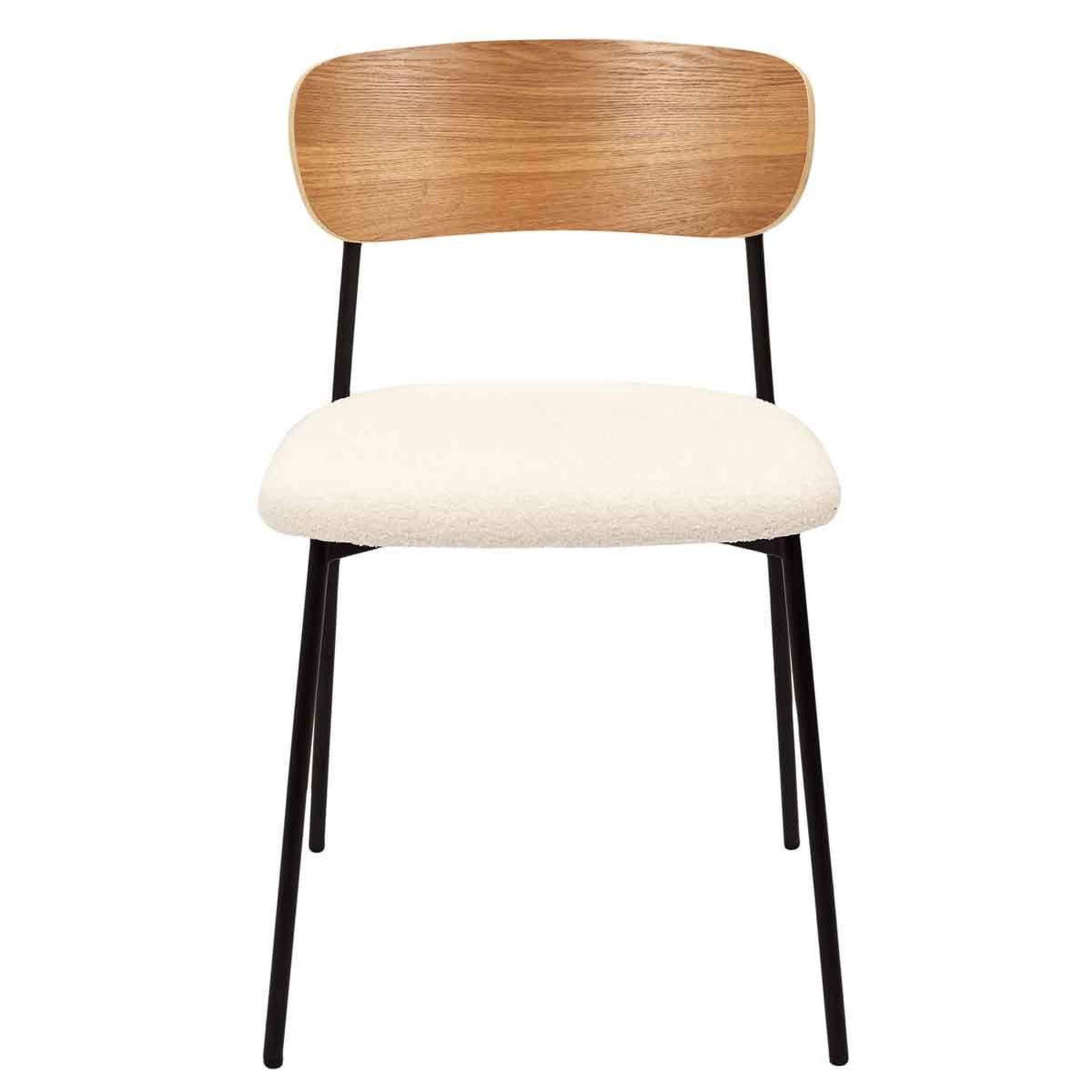 Voir la diapositive 3 : The Home Deco Factory Lot de 4 chaises scandinaves  loki  71cm blanc