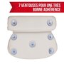 Voir la diapositive 2 : VIVEZEN Coussin, oreiller de bain avec ventouses pour baignoire, Spa, Jacuzzi - Blanc
