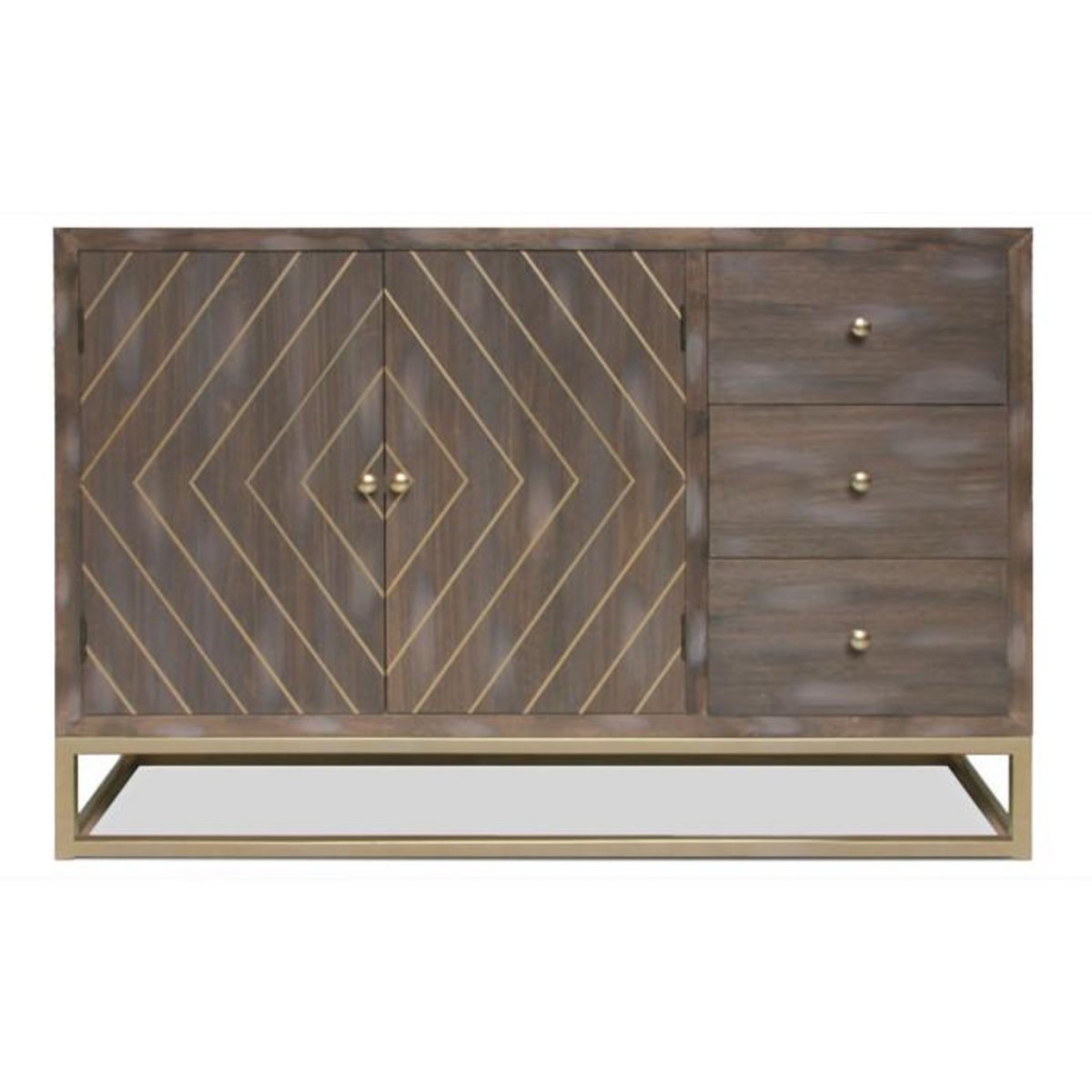 Paris Prix Buffet 2 Portes & 3 Tiroirs  Nialip  120cm Naturel