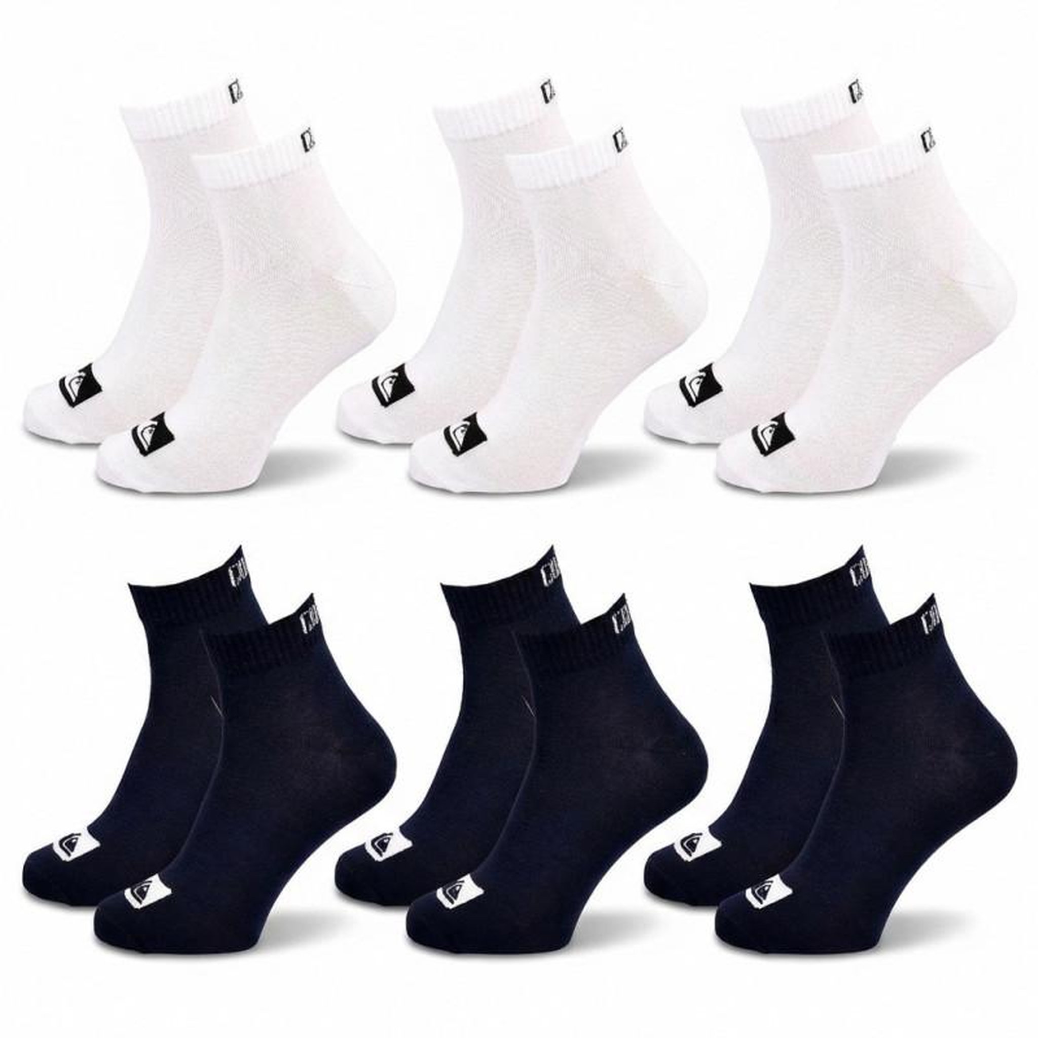 Voir la diapositive 1 : QUIKSILVER Quiksilver Pack de Chaussettes Homme QUARTER– Lot 6 Paires Sport