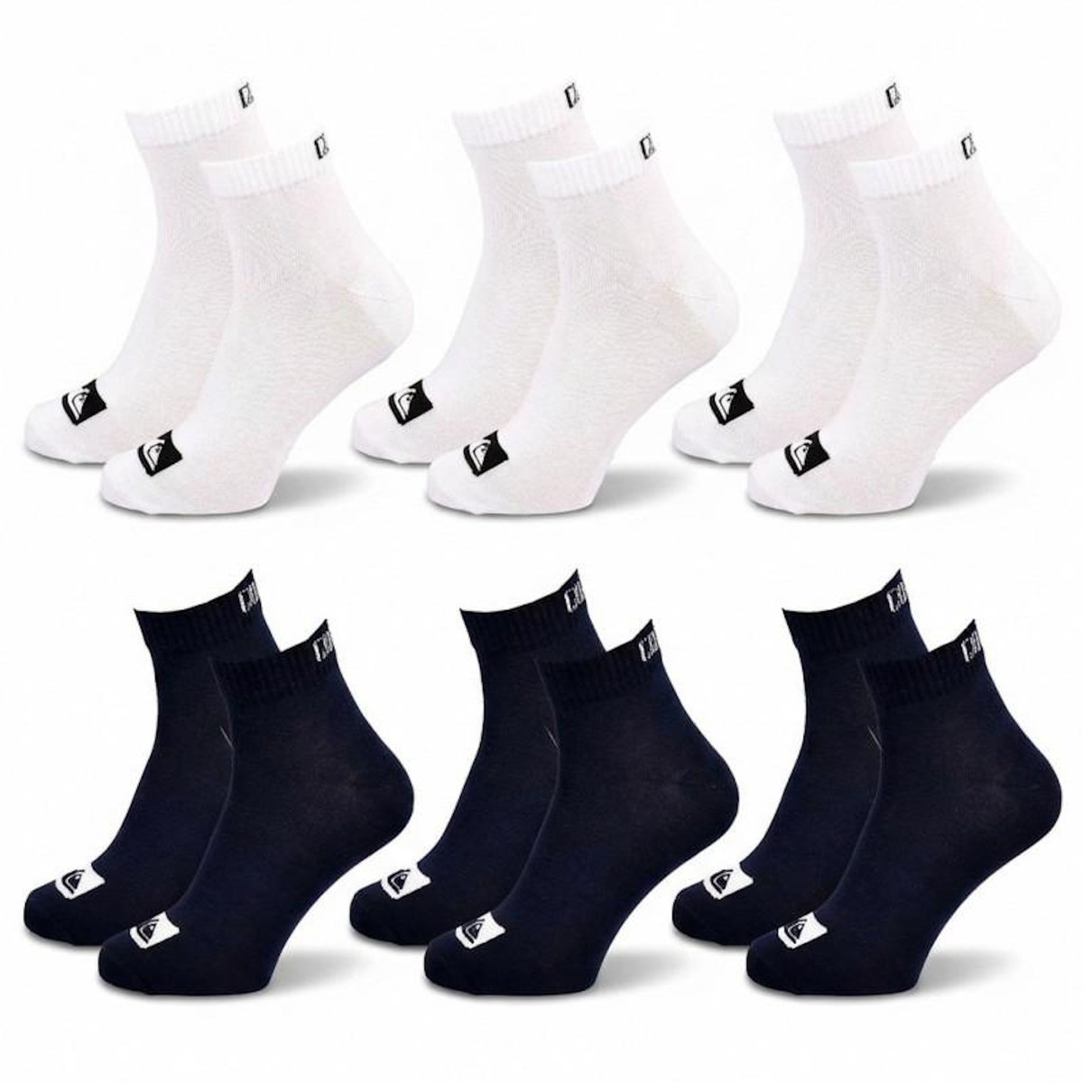 QUIKSILVER Quiksilver Pack de Chaussettes Homme QUARTER– Lot 6 Paires Sport