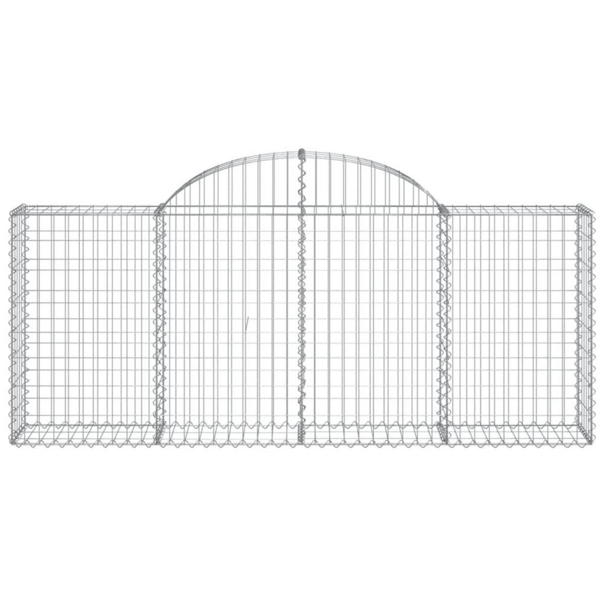VIDAXL Paniers a gabions arques 11 pcs 200x30x80/100 cm Fer galvanise