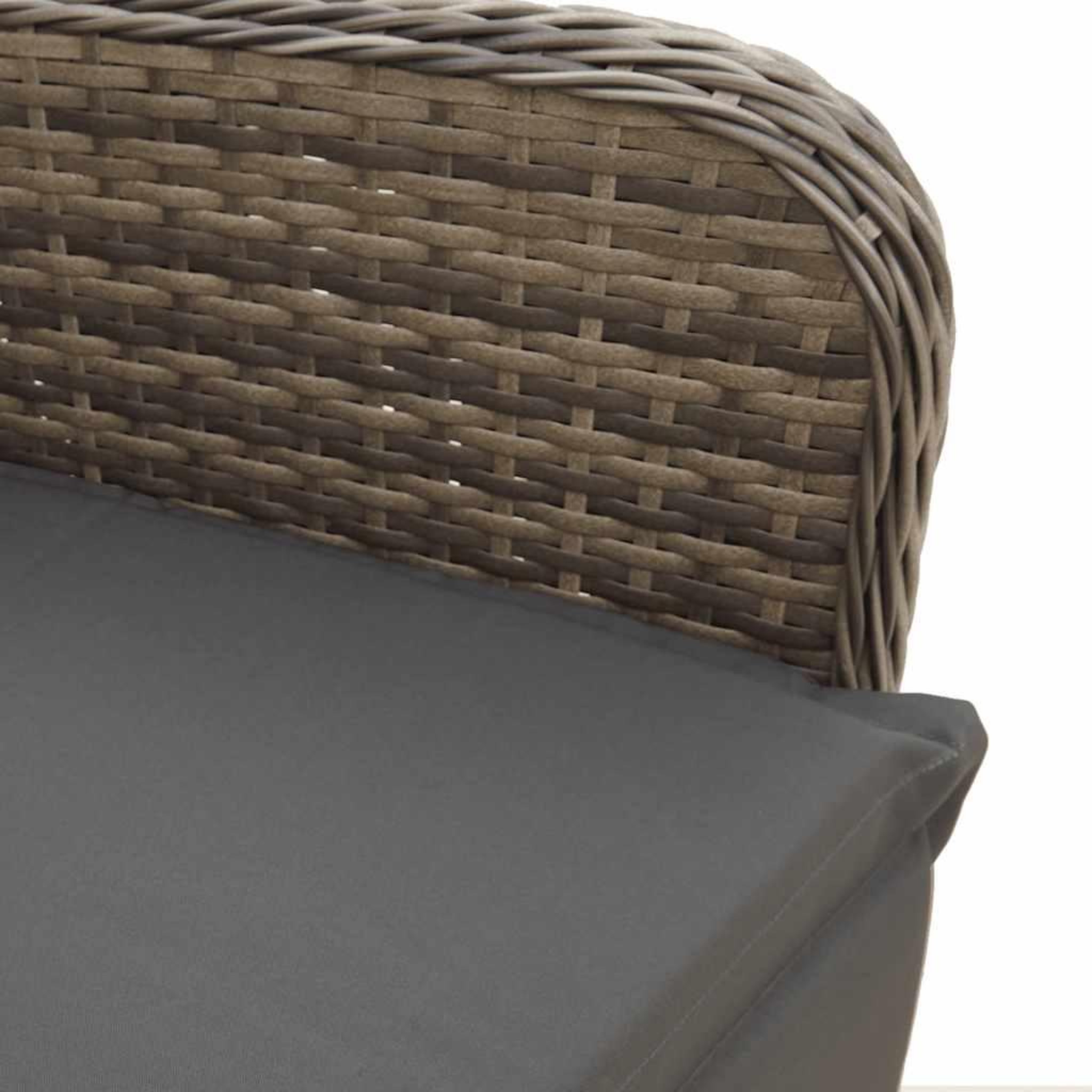 Voir la diapositive 5 : VIDAXL Ensemble de bistro de jardin 9 pcs coussins gris poly rotin