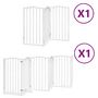 Voir la diapositive 2 : VIDAXL Barriere pour chien porte pliable 9panneaux blanc bois peuplier