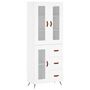 Voir la diapositive 2 : VIDAXL Buffet haut Blanc 69,5x34x180 cm Bois d'ingenierie