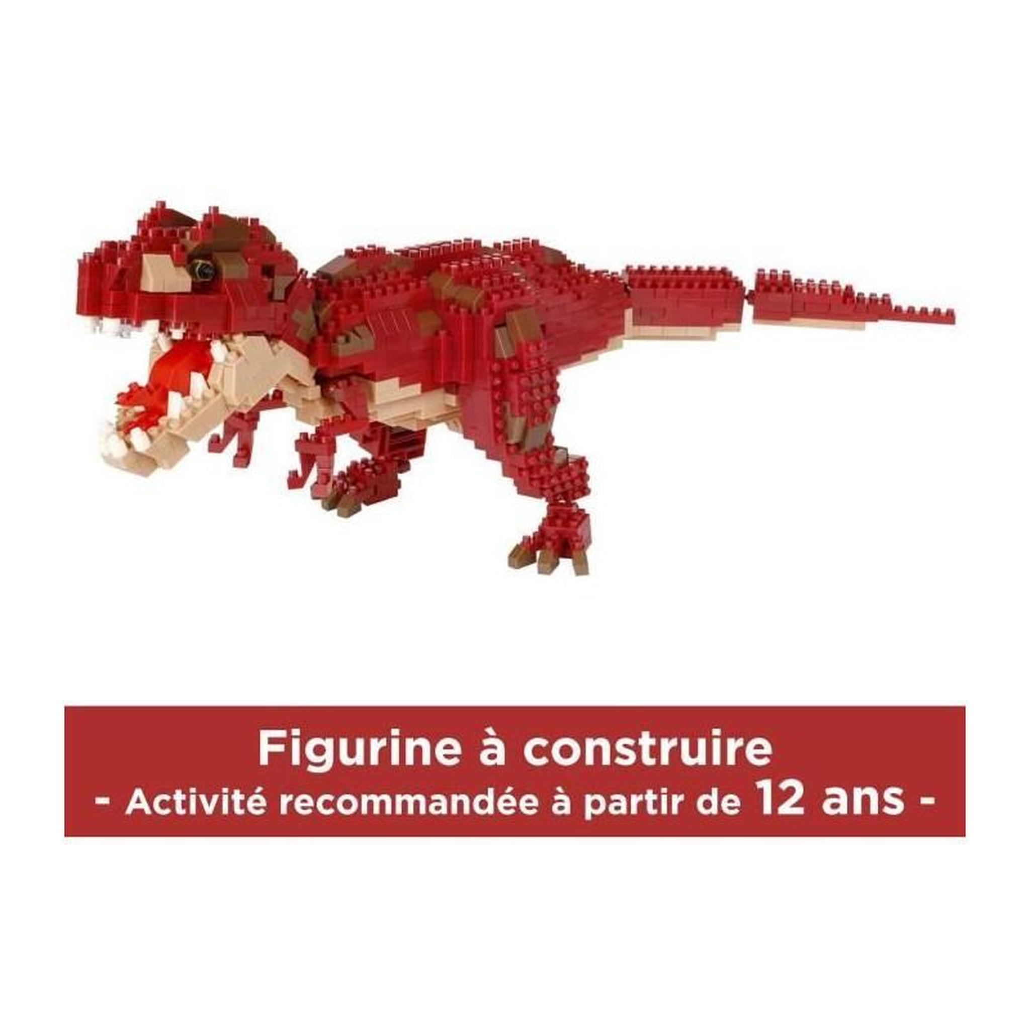 Voir la diapositive 4 : BANDAI Figurine en briques - BANDAI - NANOBLOCK - Tyrannosaurus Rex Deluxe - 850 pcs