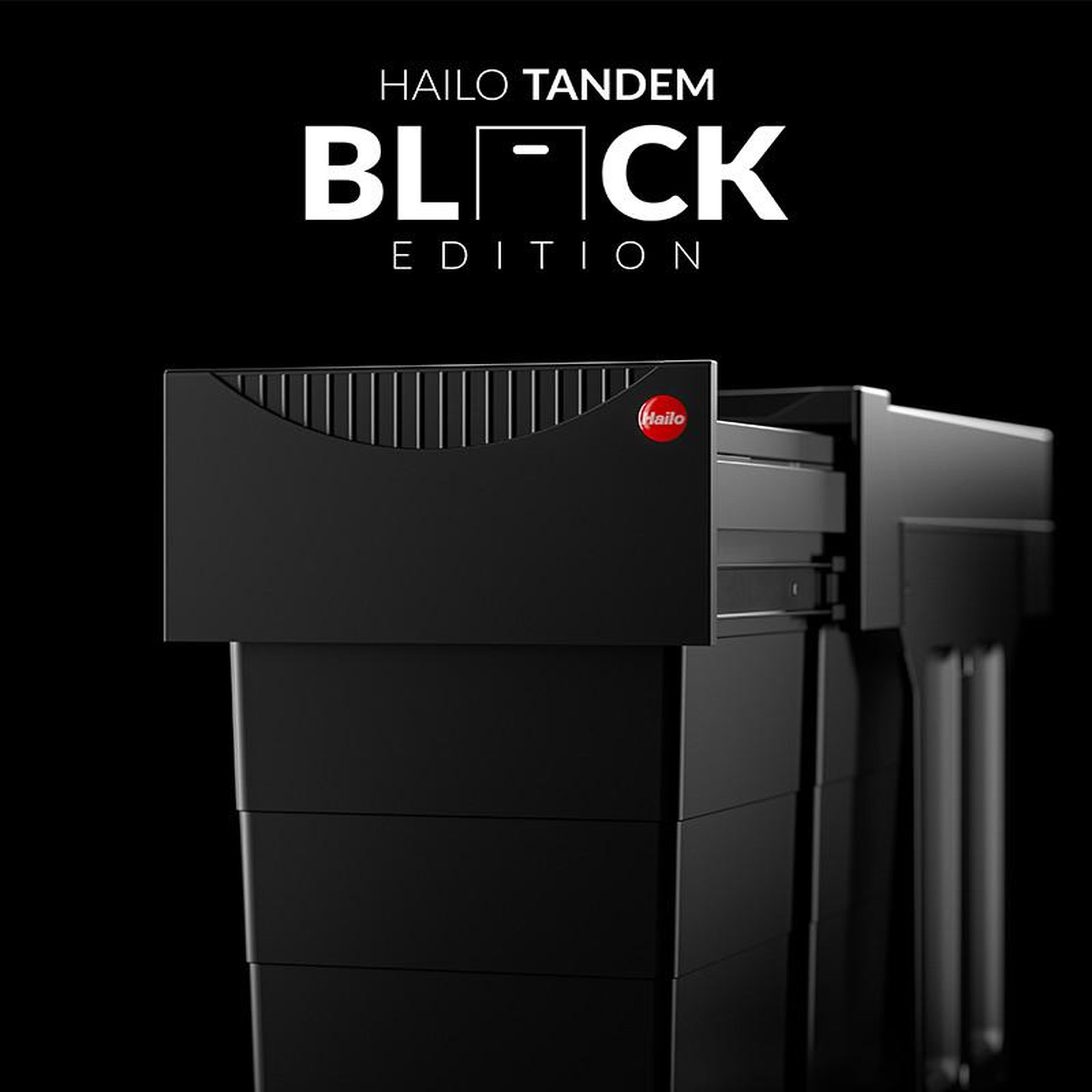 Voir la diapositive 5 : HAILO Poubelle tri sélectif 2 bacs encastrable 30l (15+15) hailo tandem black edition