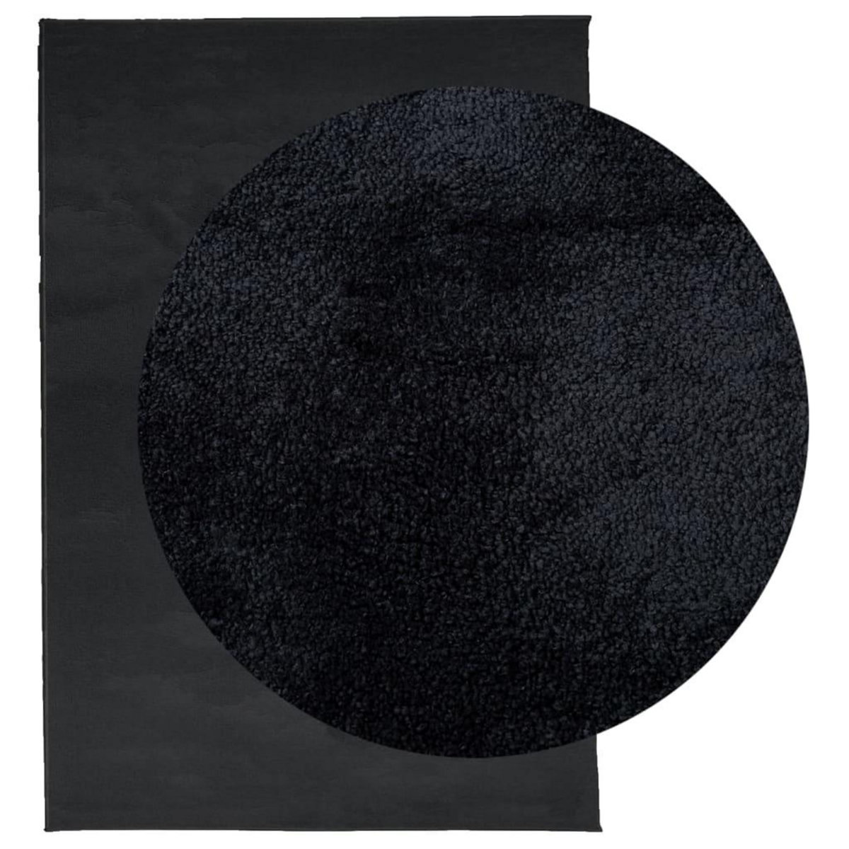 VIDAXL Tapis OVIEDO a poils courts noir 140x200 cm