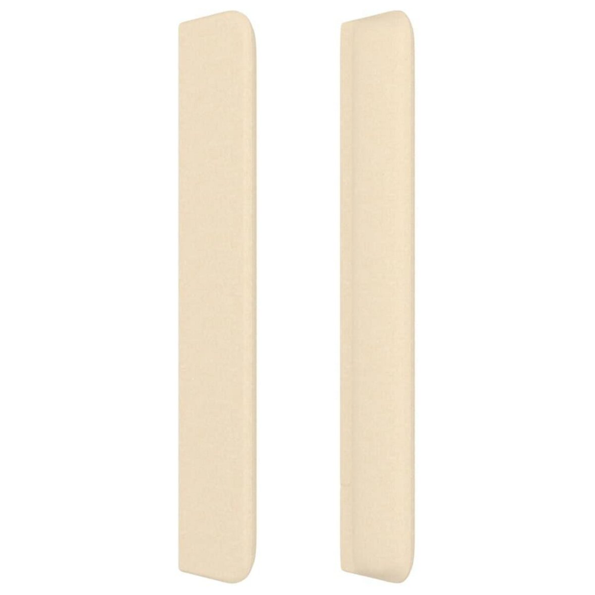 VIDAXL Tete de lit avec oreilles Creme 203x16x118/128 cm Tissu