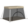 Voir la diapositive 2 : VIDAXL Parc pour bebe avec matelas Taupe Tissu de lin