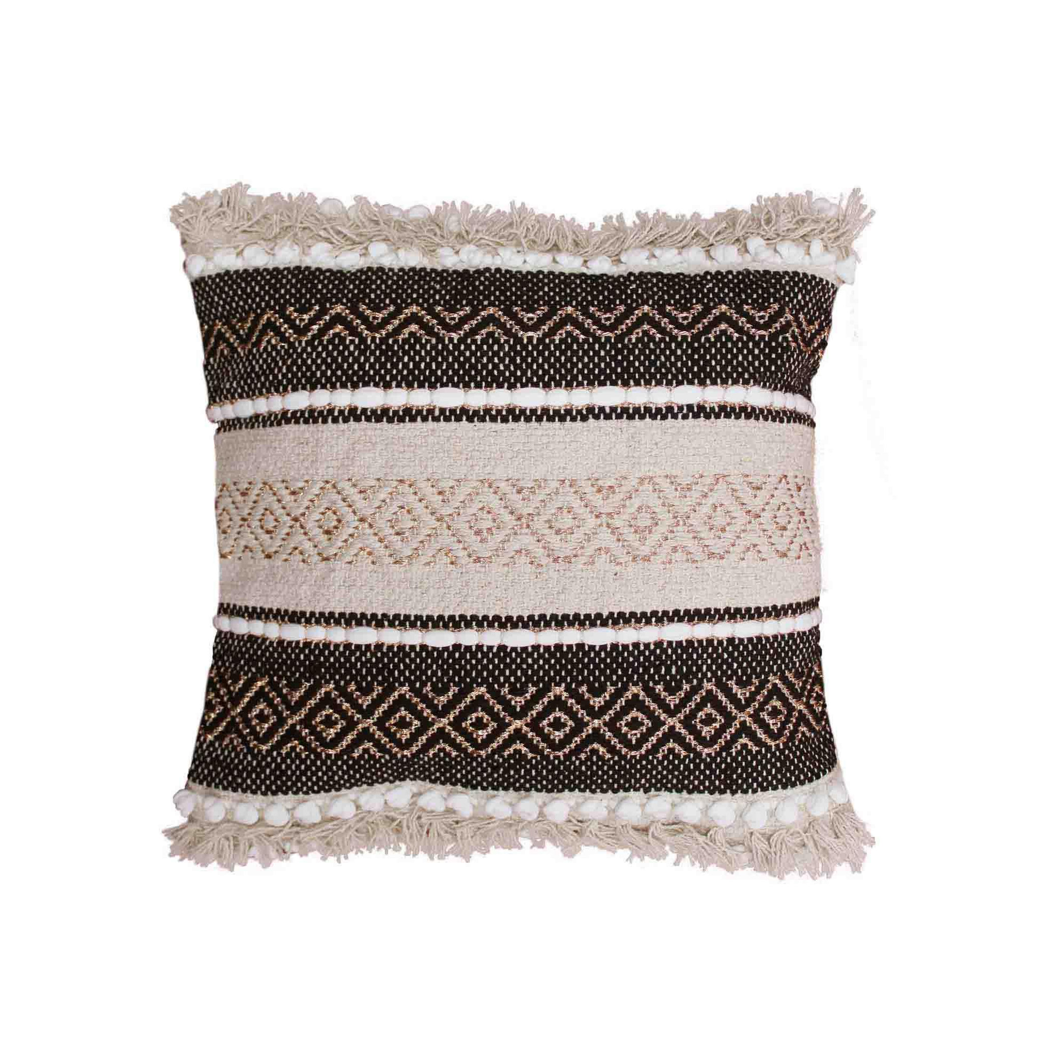 Voir la diapositive 1 : Eden Coussin a franges mirage design et moderne