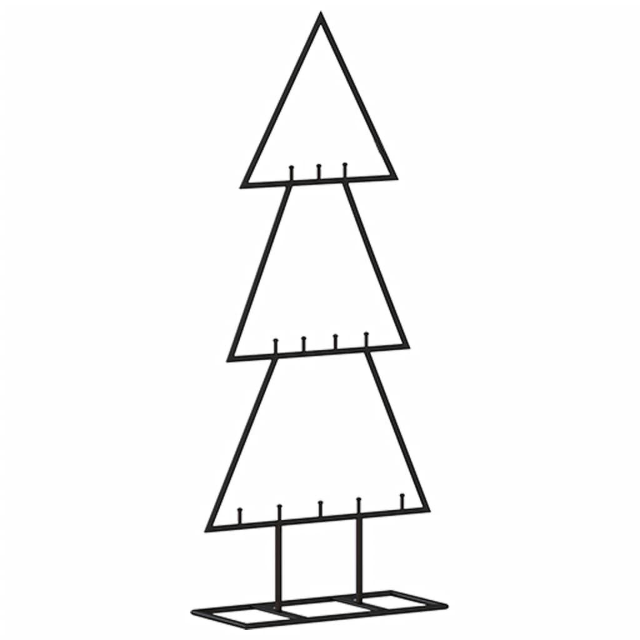 Voir la diapositive 5 : VIDAXL Arbre de Noël en metal pour decoration noir 60 cm