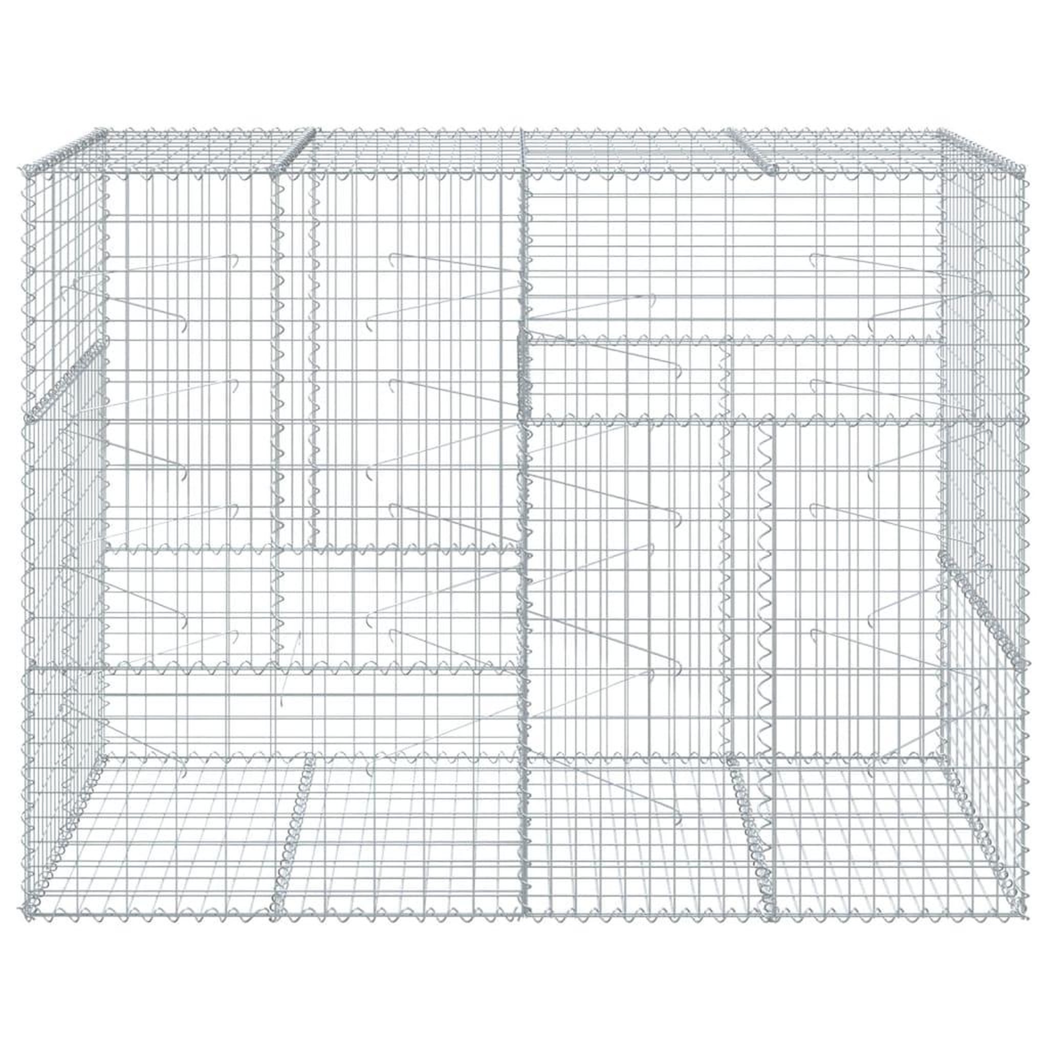 Voir la diapositive 3 : VIDAXL Panier gabion avec couvercle 200x100x150 cm fer galvanise