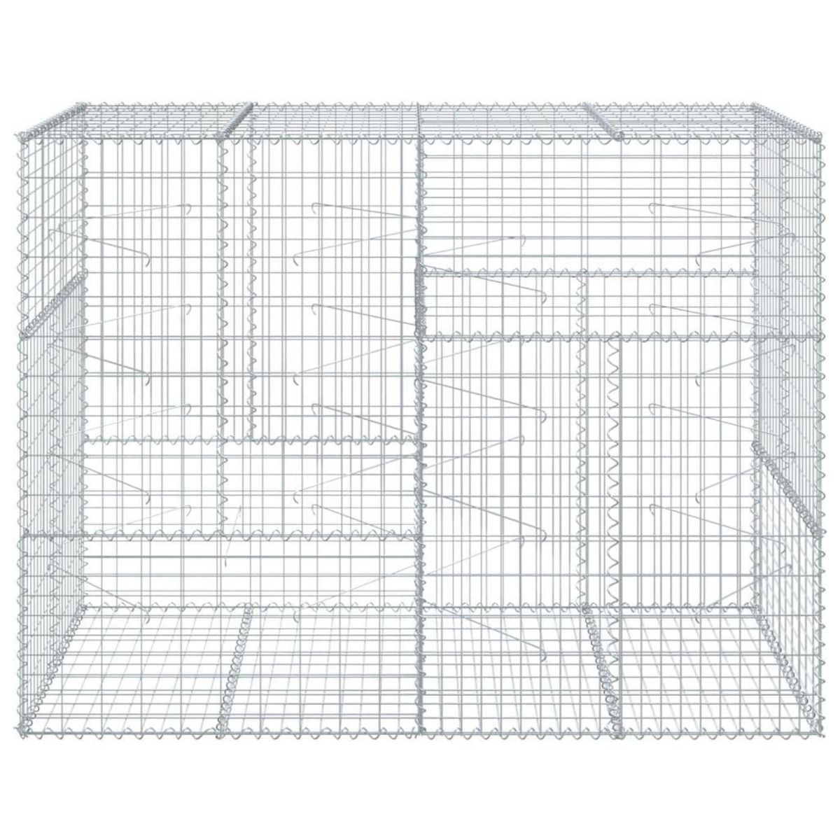 VIDAXL Panier gabion avec couvercle 200x100x150 cm fer galvanise