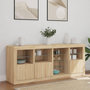 Voir la diapositive 3 : VIDAXL Buffet avec lumieres LED chene sonoma 164x37x67 cm
