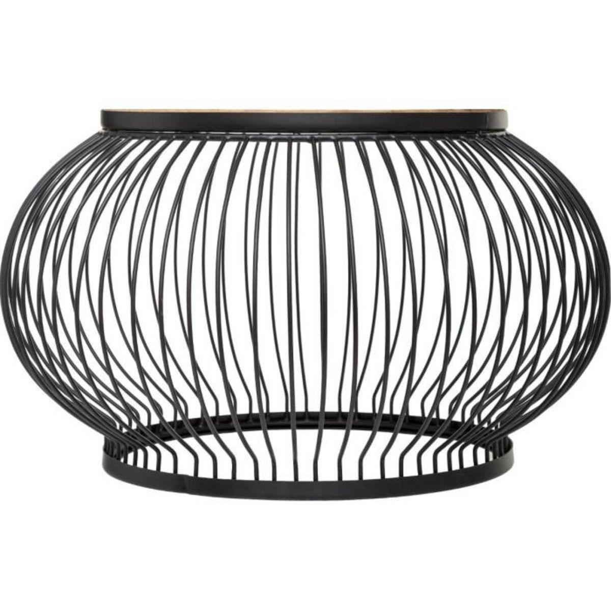 ATMOSPHERA Lot de 2 Tables Basses  Manguier  90cm Noir