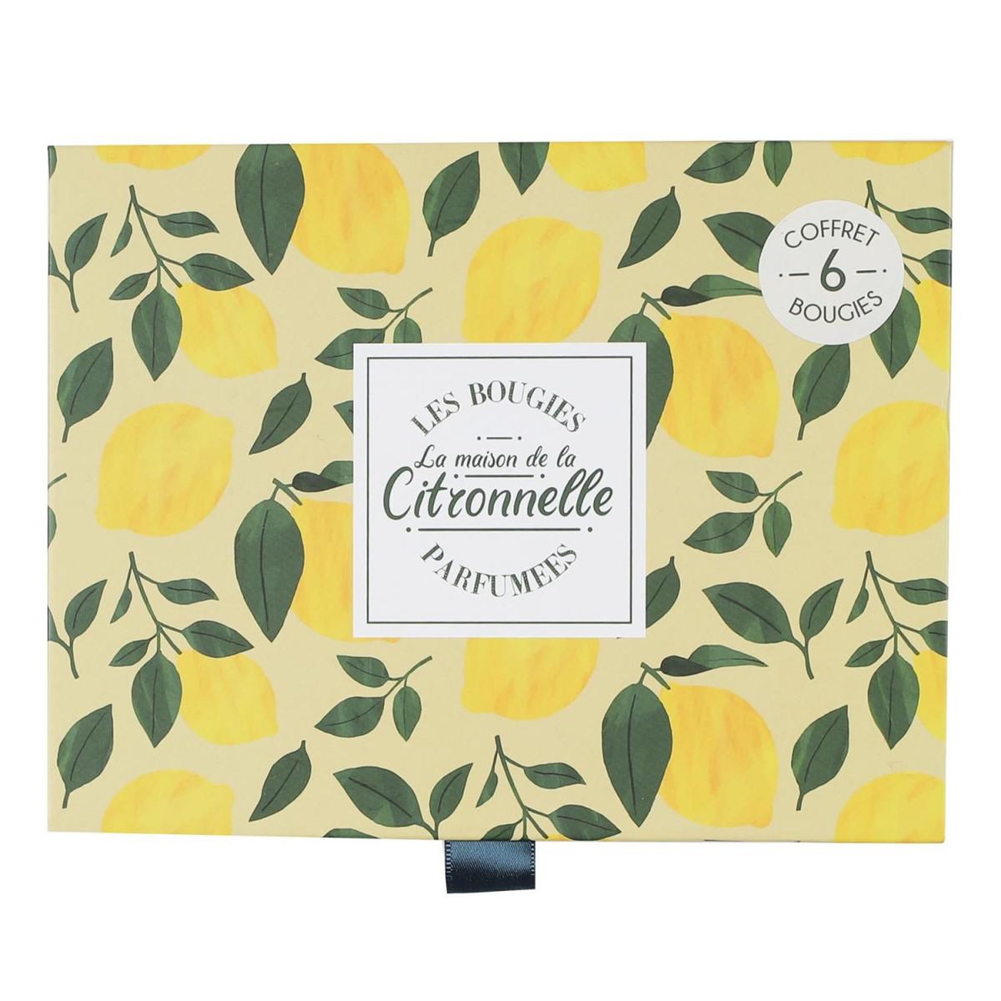 Voir la diapositive 2 : The Home Deco Factory Coffret 6 bougies parfumées  vintage  8cm citronnelle