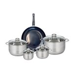 ELO Ensemble de 1 Poêle de cuisson 28 cm et 4 faitouts 12, 14, 20 et 24 cm Elo Prima Brillant