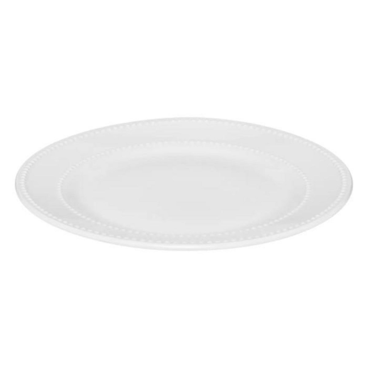 SECRET DE GOURMET Service de Table en Porcelaine 18 Pièces  Perle  27cm Blanc