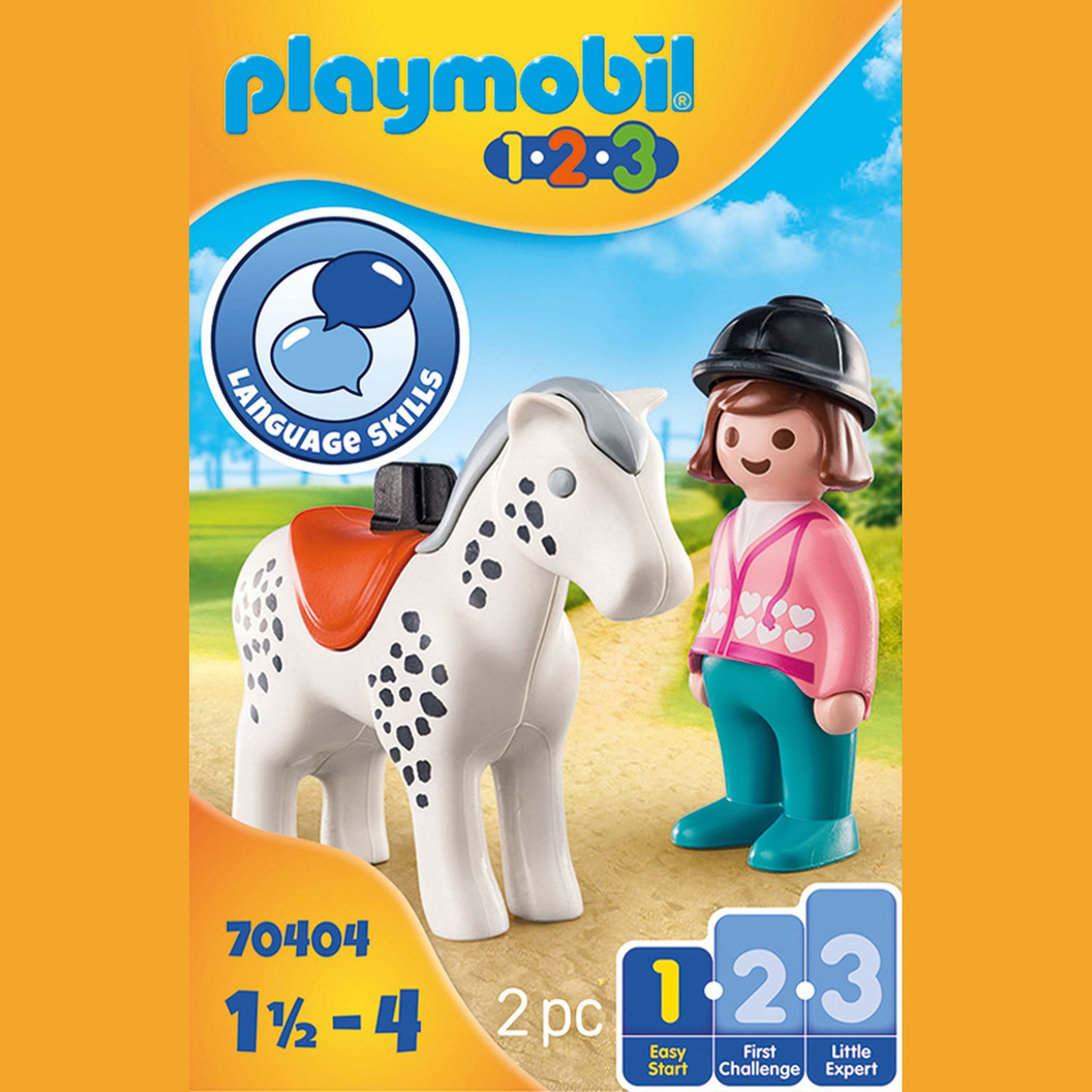Voir la diapositive 4 : PLAYMOBIL 70404 - 1.2.3 - Cavalière avec cheval