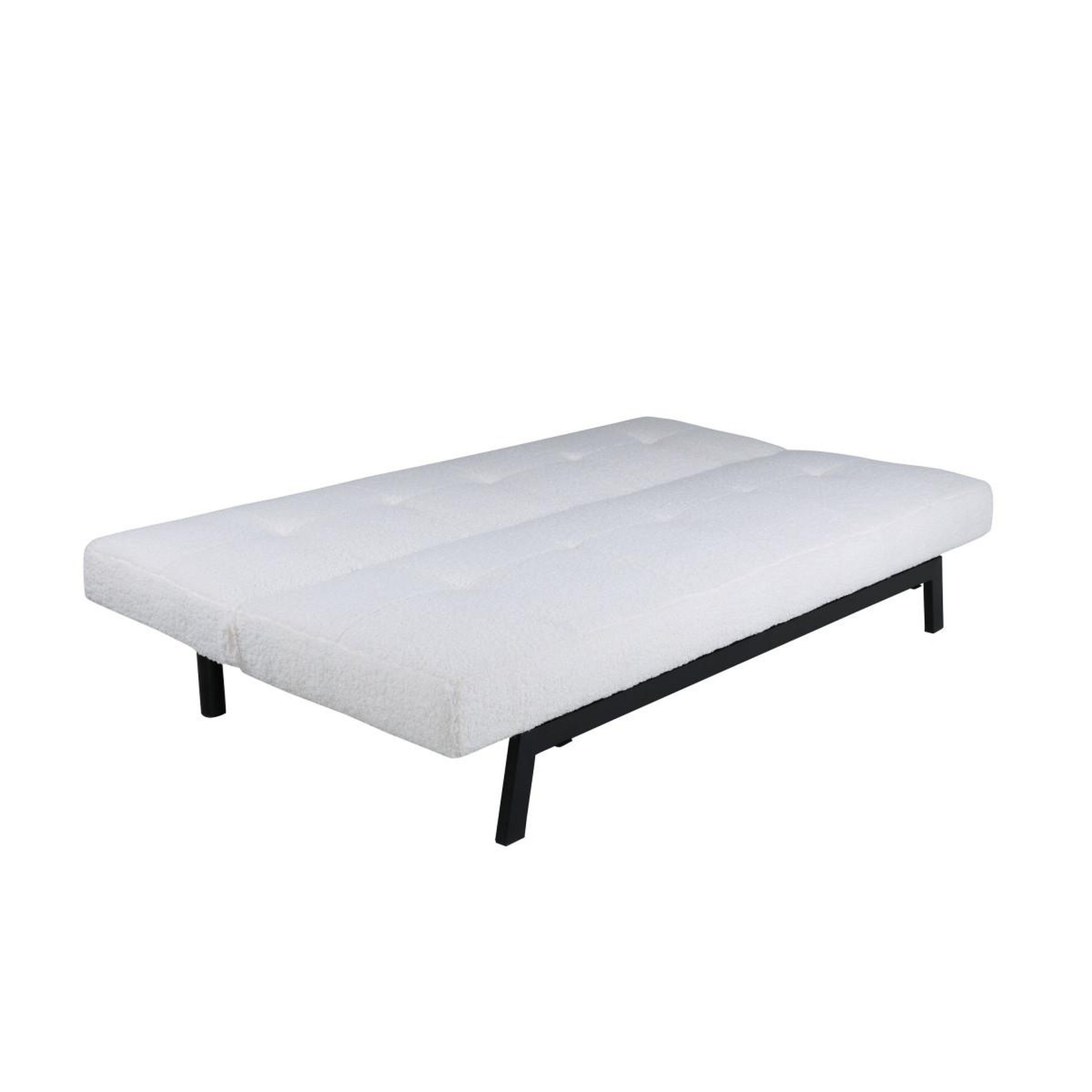 Voir la diapositive 4 : Paris Prix Canapé convertible bouclette  bodil  180cm blanc