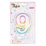 Voir la diapositive 3 : Paris Prix Bougie d'Anniversaire  Chiffre 9  10cm Multicolore