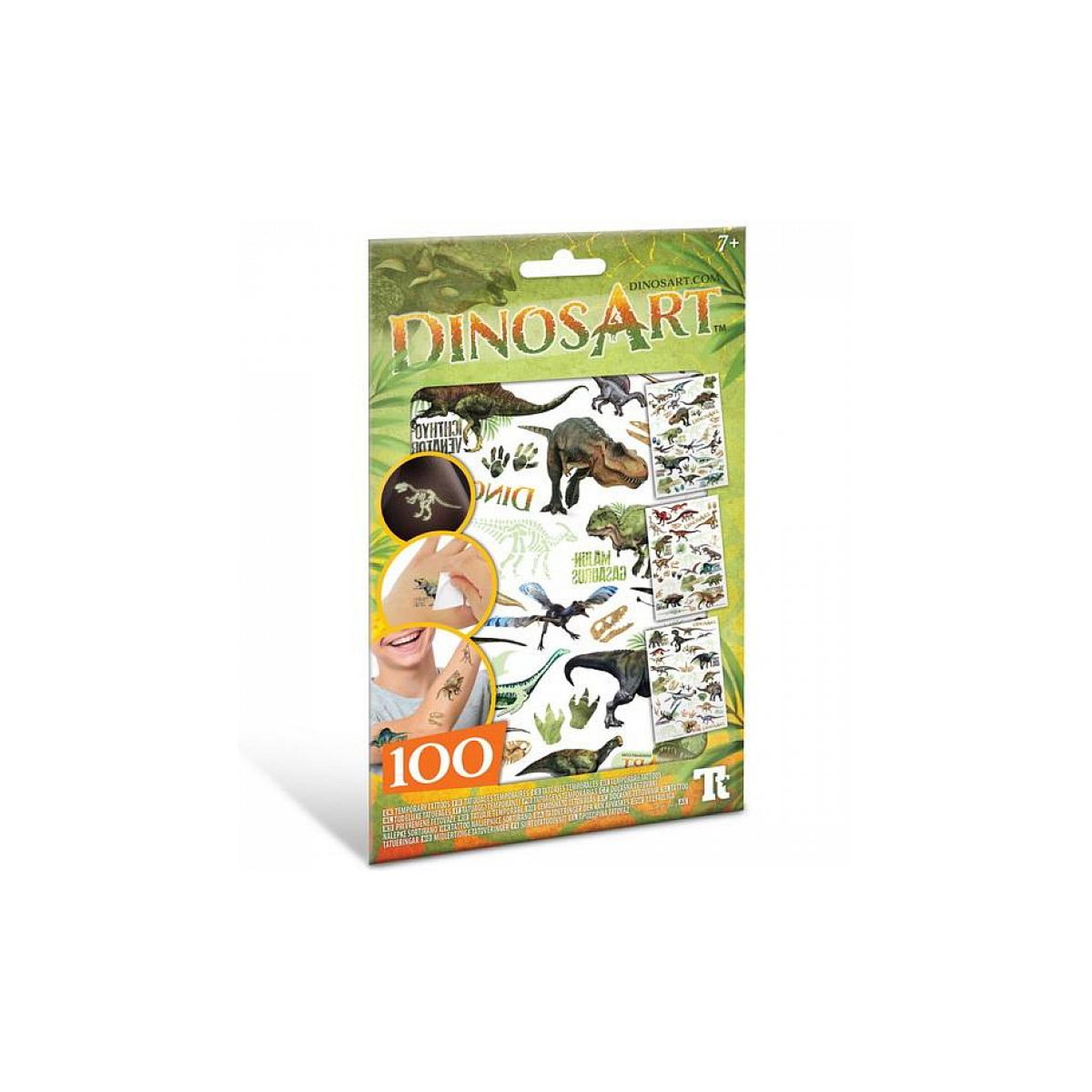 NEBULOUS STAR Tatouage ephemere theme dinosaures