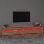 Voir la diapositive 5 : VIDAXL Meuble TV avec lumieres LED Chene sonoma 270x35x40 cm