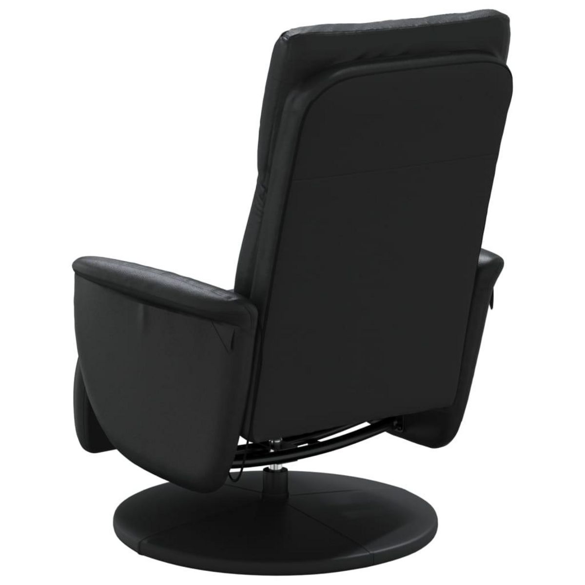 VIDAXL Fauteuil inclinable de massage repose-pieds noir similicuir