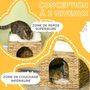 Voir la diapositive 5 : PAWHUT Panier chat lit chat cosy grand confort dim. Ø 37 x 41H cm coussins doux inclus jacinthe d'eau