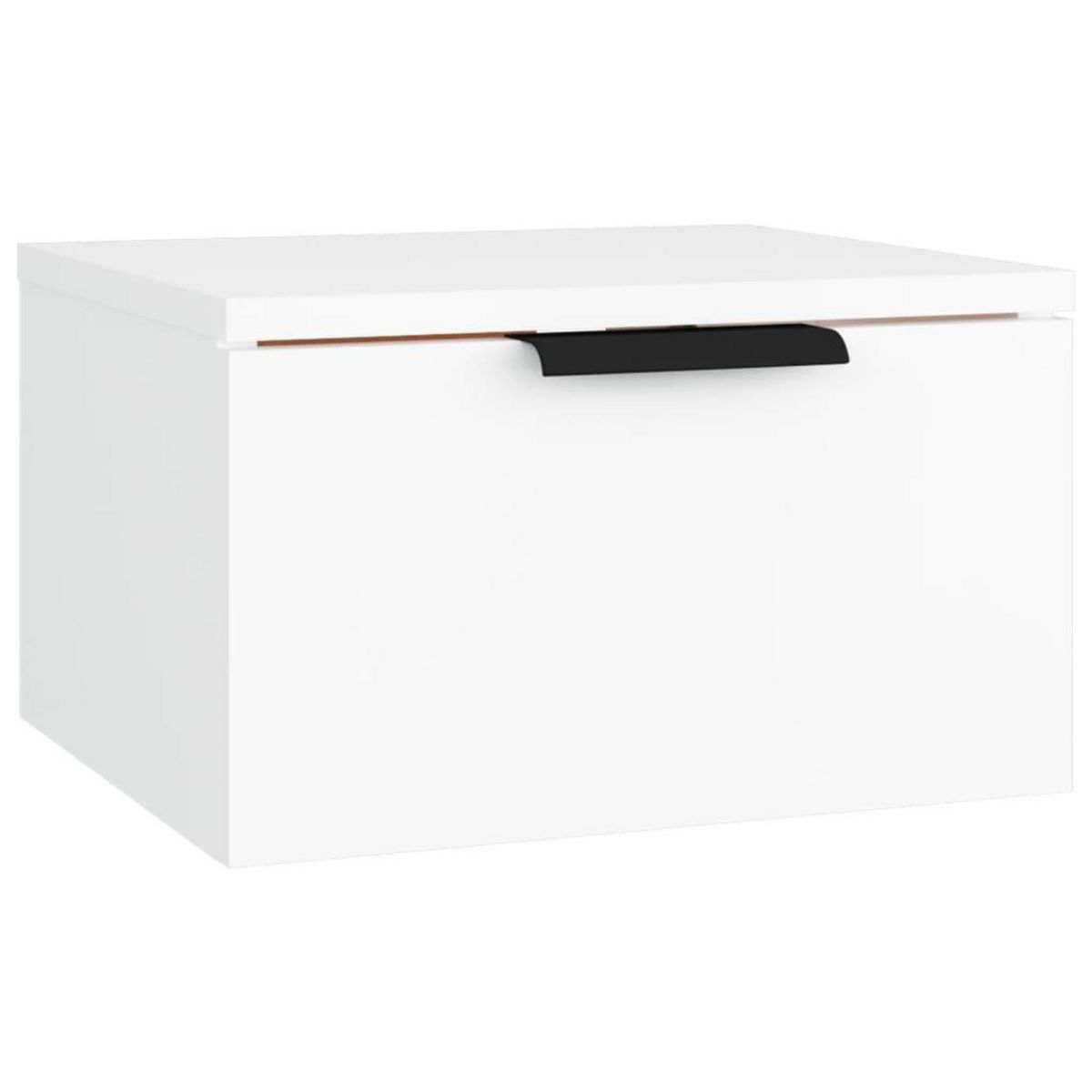 VIDAXL Table de chevet murale blanc 34x30x20 cm