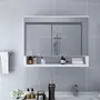 VIDAXL Armoire a miroir de salle de bain LED Blanc 80x15x60 cm MDF