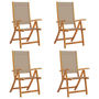 Voir la diapositive 2 : VIDAXL Chaises pliables de jardin lot de 4 bois d'acacia et textilene