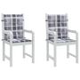 Voir la diapositive 4 : VIDAXL Coussins de chaise de jardin a dossier bas lot de 2