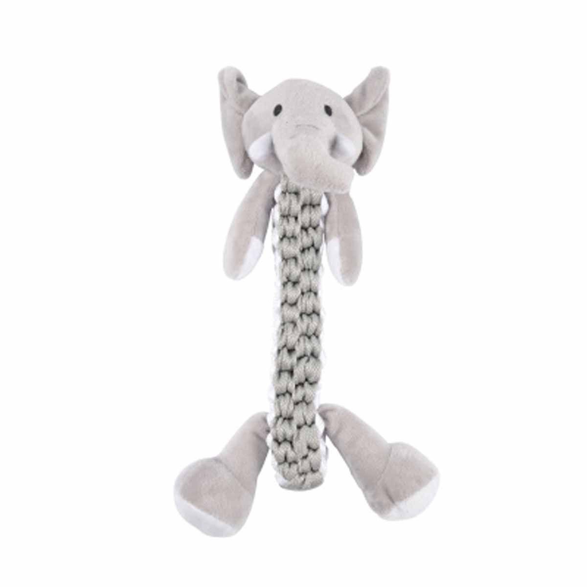 HOMEA Peluche pour chien  éléphant  34cm gris