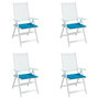 Voir la diapositive 4 : VIDAXL Coussins de chaise jardin lot de 4 bleu 40x40x3 cm tissu oxford