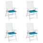 Voir la diapositive 4 : VIDAXL Coussins de chaise jardin lot de 4 bleu 40x40x3 cm tissu oxford