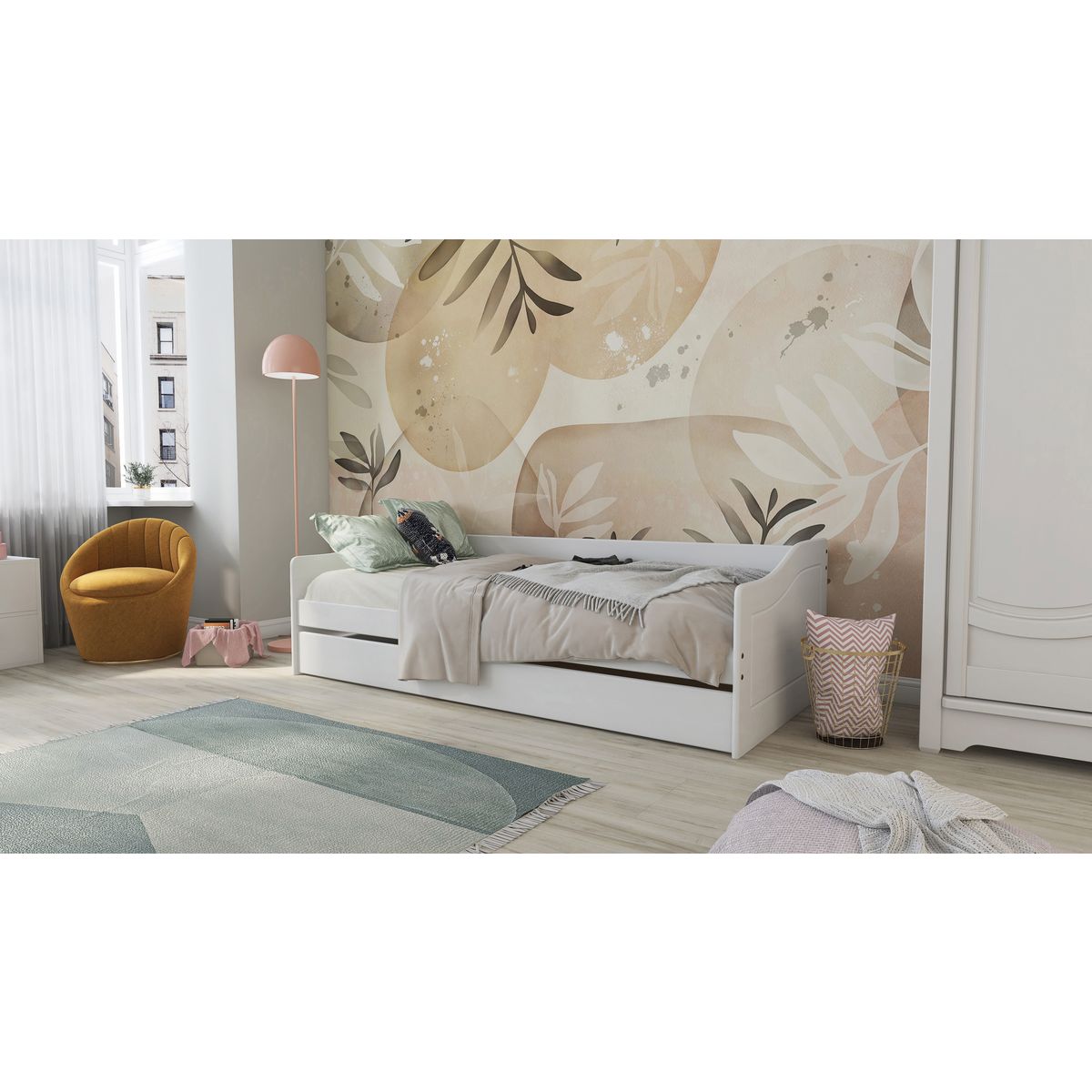 Lit banquette gigogne 90x190 cm ANDREA
