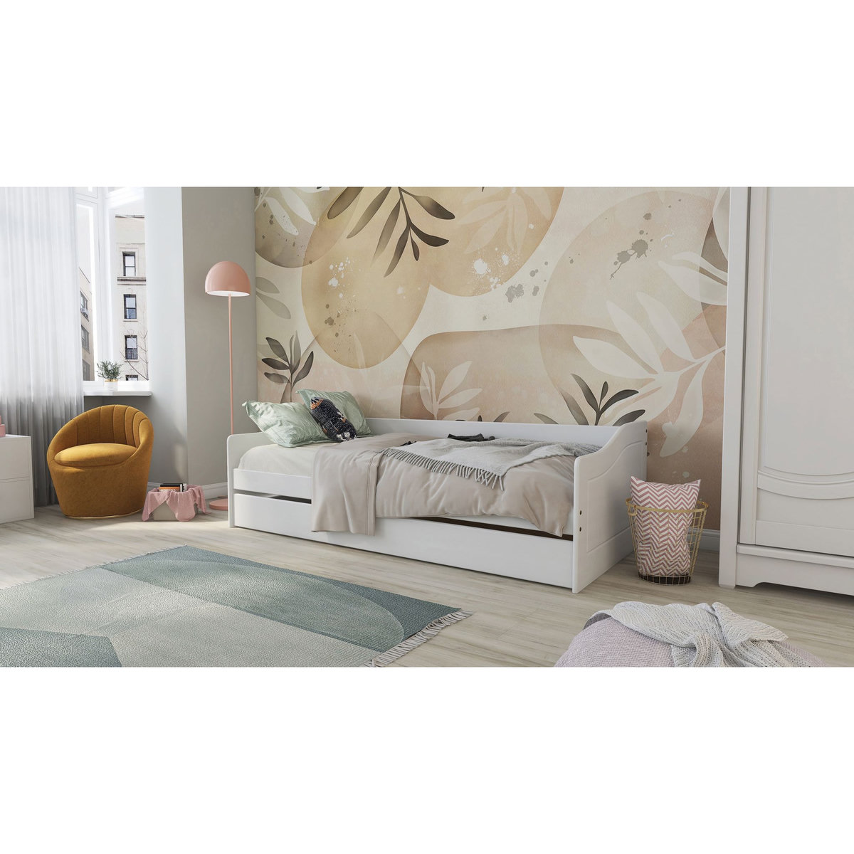 Lit banquette gigogne 90x190 cm ANDREA